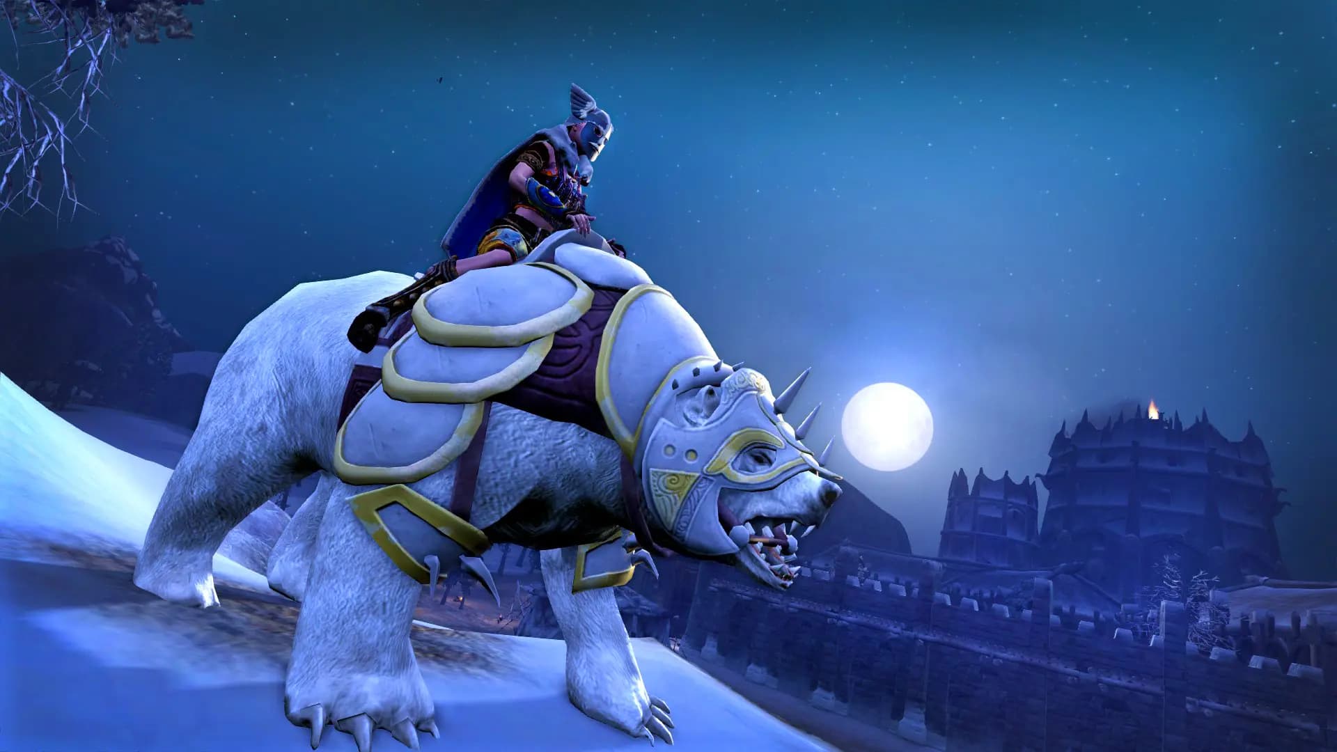 La monture ours blanc dans la nuit La monture ours blanc dans la nuit